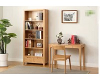 Natural Solid Oak 5 level Bookcase (NEW ARRIVAL)